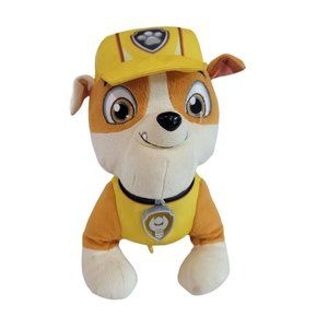 Paw Patrol Spimaster talking rubble stuffy with light up collar